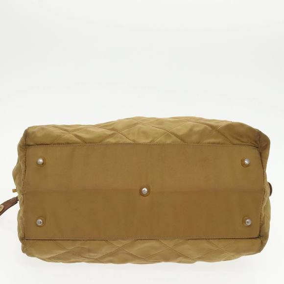 PRADA Chain Hand Bag Nylon Beige Gold Auth bs19999 - Picture 5 of 16